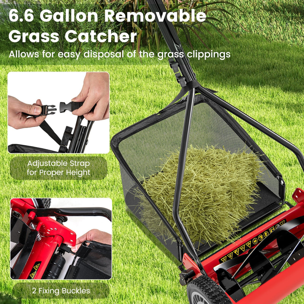 Earthwise Seed 14" Manual Reel Lawn Mower