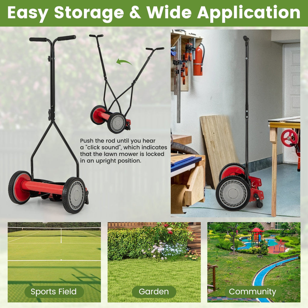 Earthwise Seed 14" Manual Reel Lawn Mower
