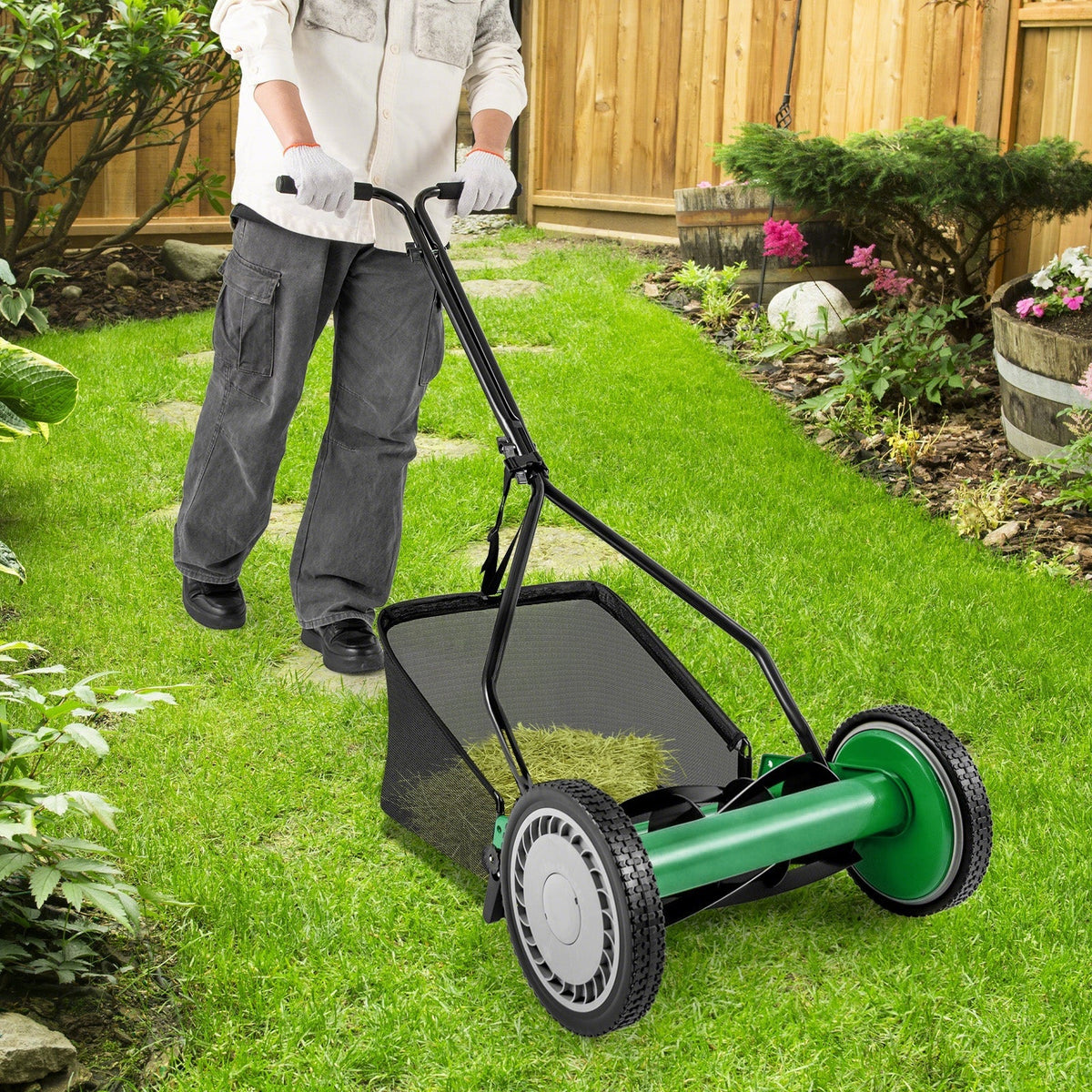 Earthwise Seed 14" Manual Reel Lawn Mower