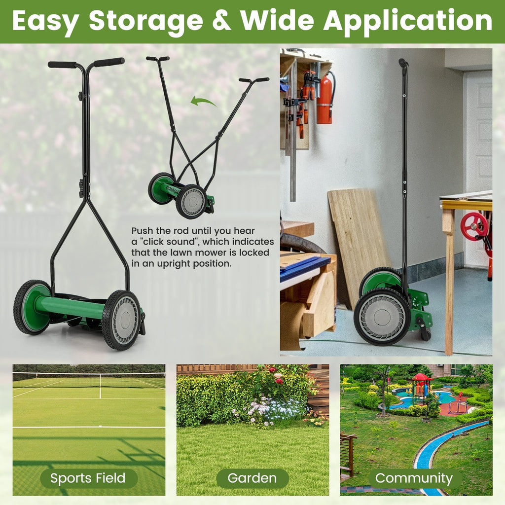 Earthwise Seed 14" Manual Reel Lawn Mower