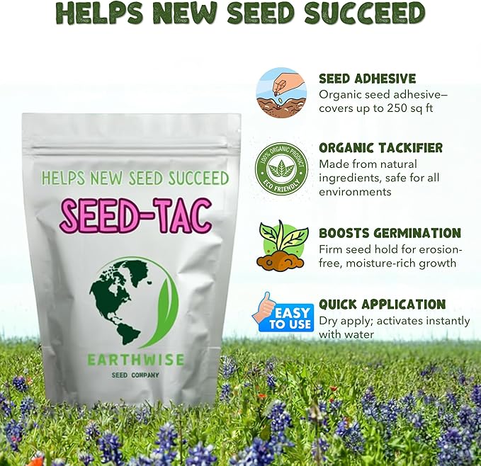 Seed-Tac™: Premium Organic Tackifier (Seed Glue) - Helps New Seed Succeed™
