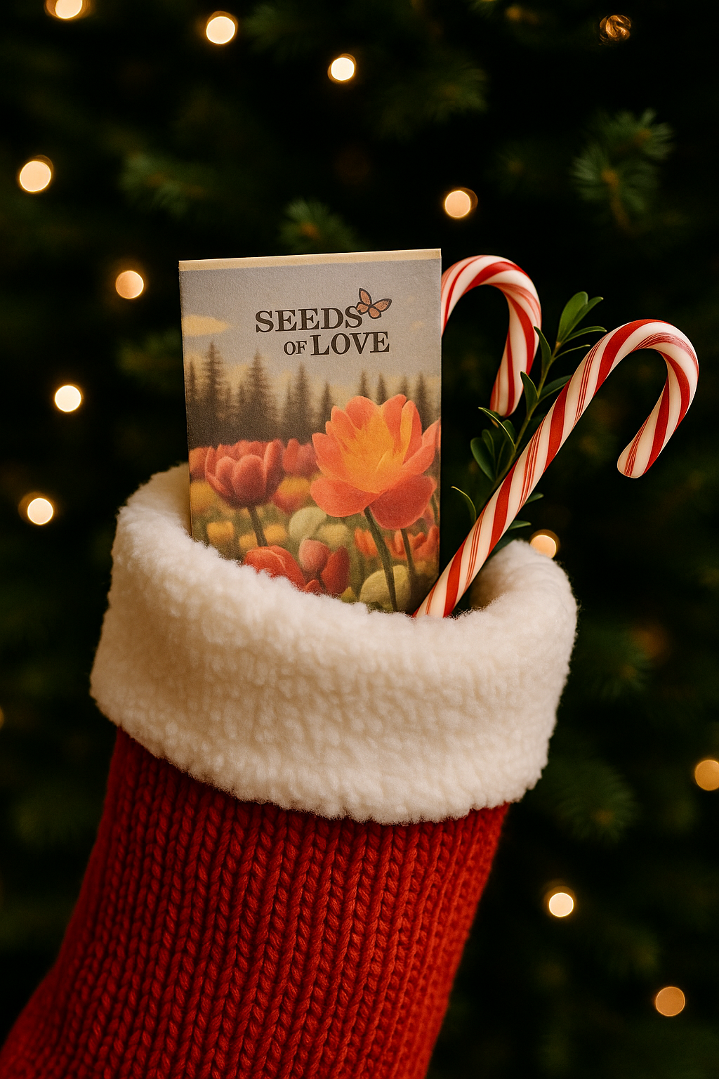 “Seeds of Love” Wildflower Packets (2-Pack) – Native Pollinator Mix | Perfect for Cards & Stockings